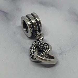 Pandora Retired Sterling Silver & CZ Hearts